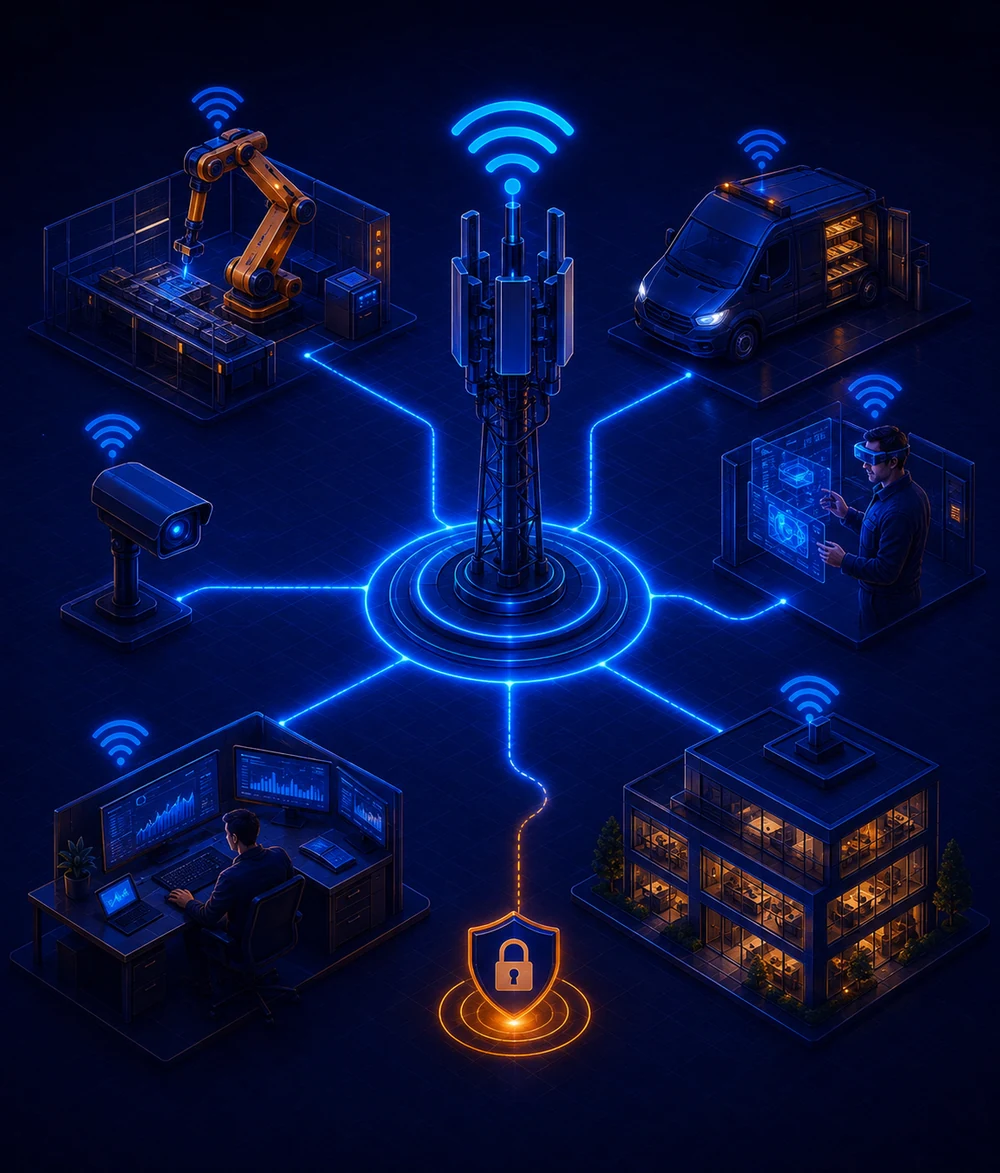Usages de la 5G en entreprise, robotique, mobilité et sites distants