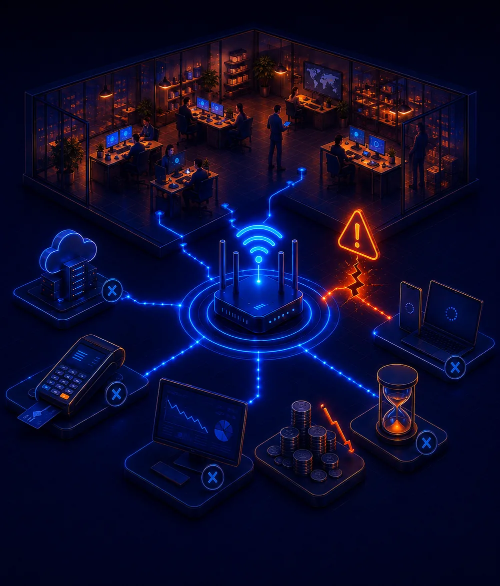 Combien coûte une coupure internet pour une entreprise