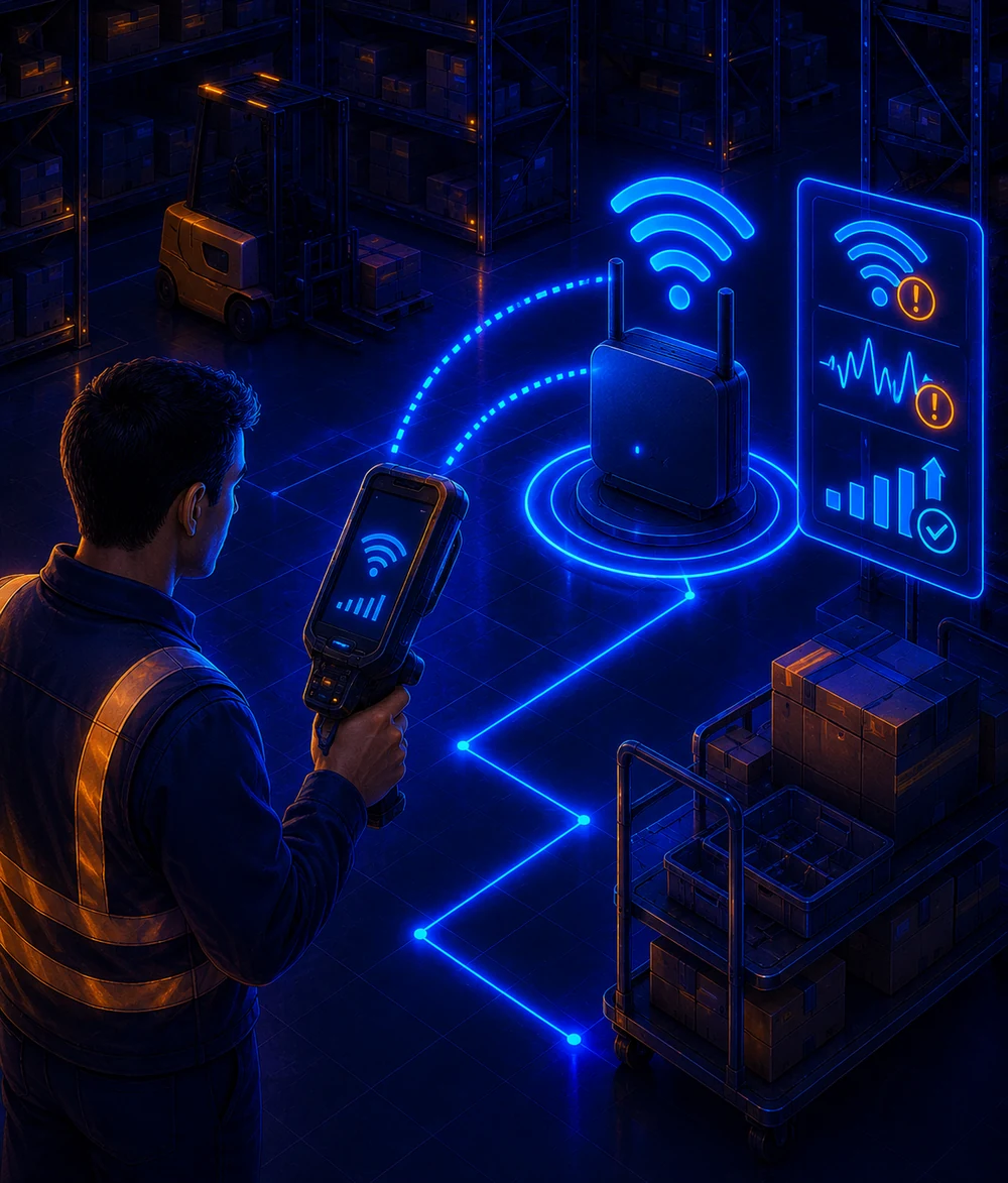 Diagnostic d un probleme de WiFi sur un scanner Zebra en entrepot