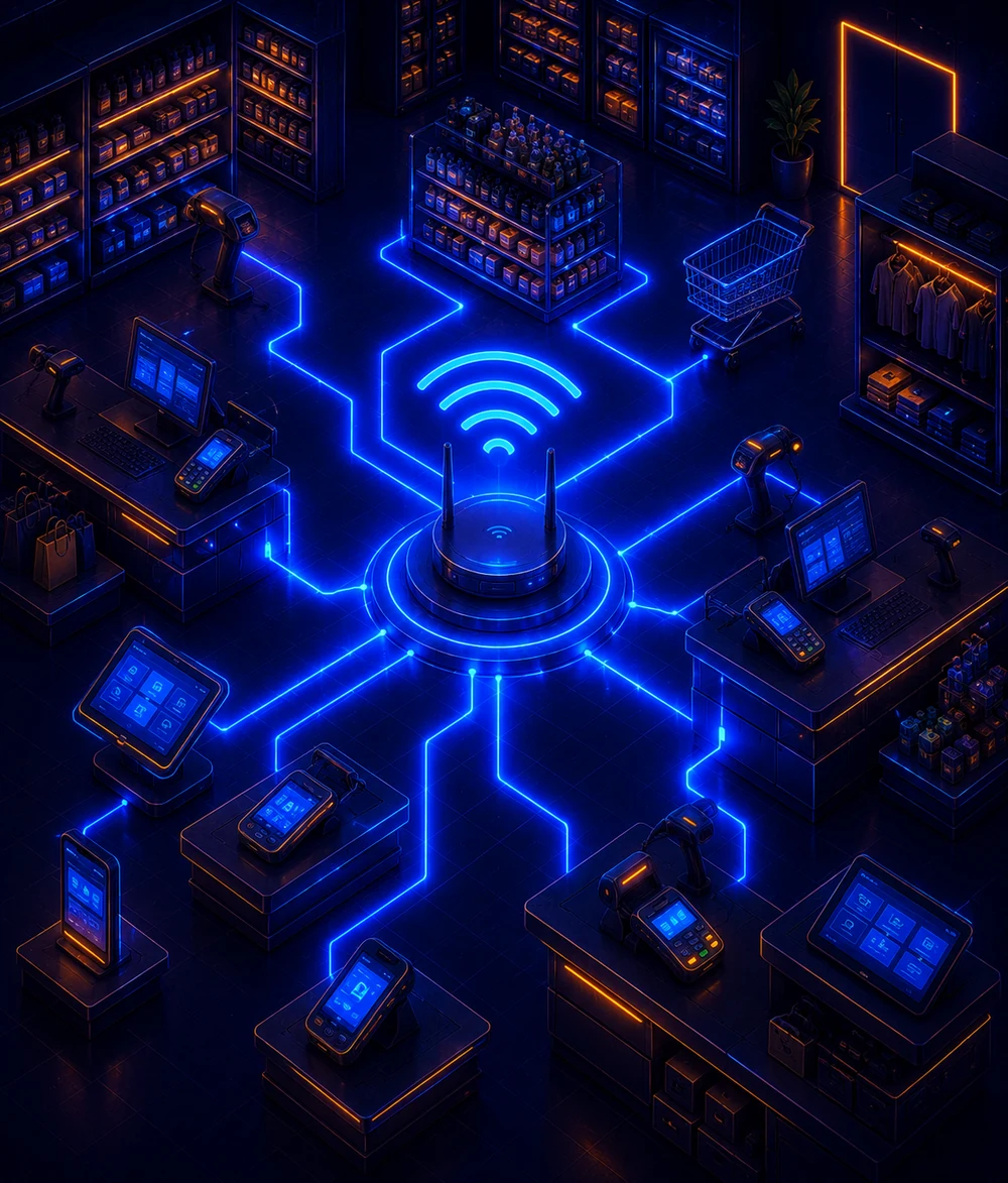 WiFi pour magasin : connecter caisses, terminaux de paiement et clients